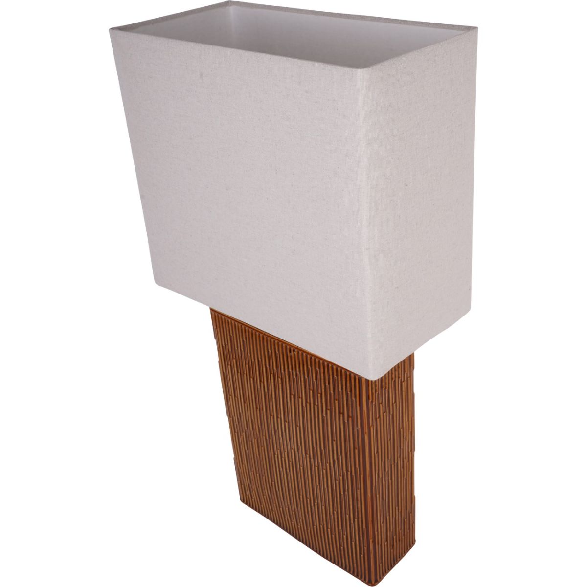 Libra Interiors Elk Square Ceramic Lamp Terracotta with Shade E27 60W