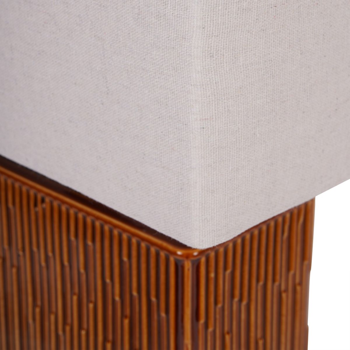 Libra Interiors Elk Square Ceramic Lamp Terracotta with Shade E27 60W