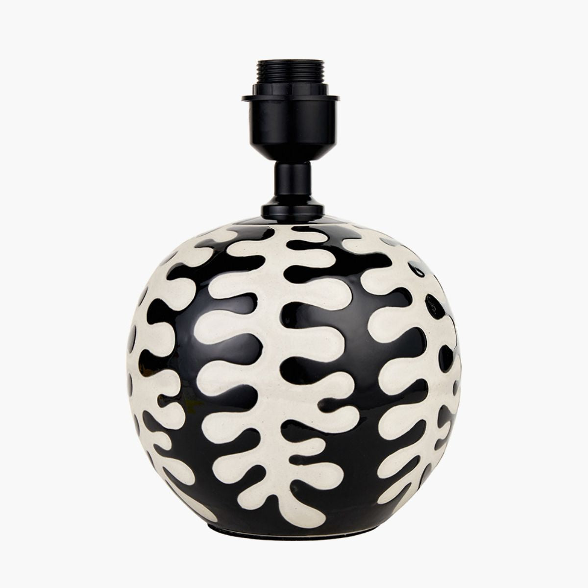 Pacific Lifestyle Elkorn Black and White Coral Ceramic Table Lamp Base