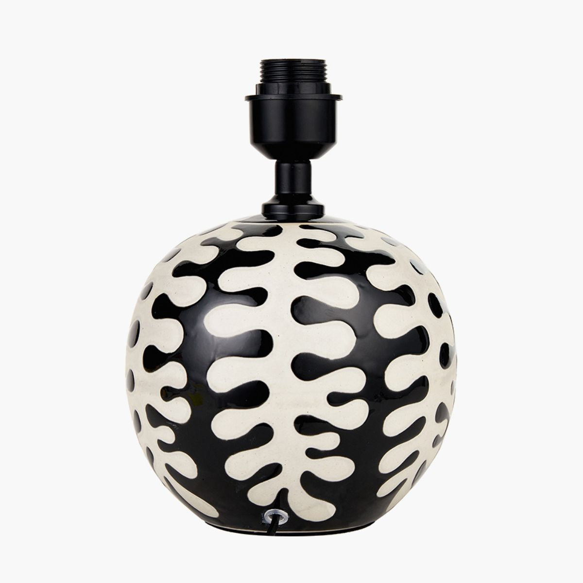 Pacific Lifestyle Elkorn Black and White Coral Ceramic Table Lamp Base