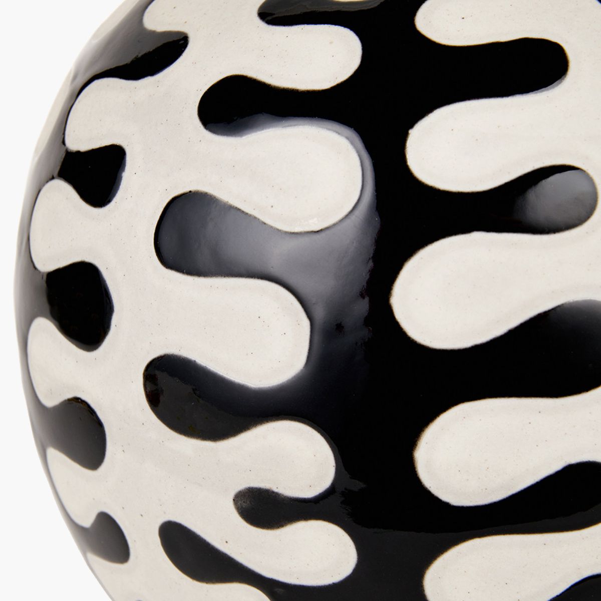 Pacific Lifestyle Elkorn Black and White Coral Ceramic Table Lamp Base