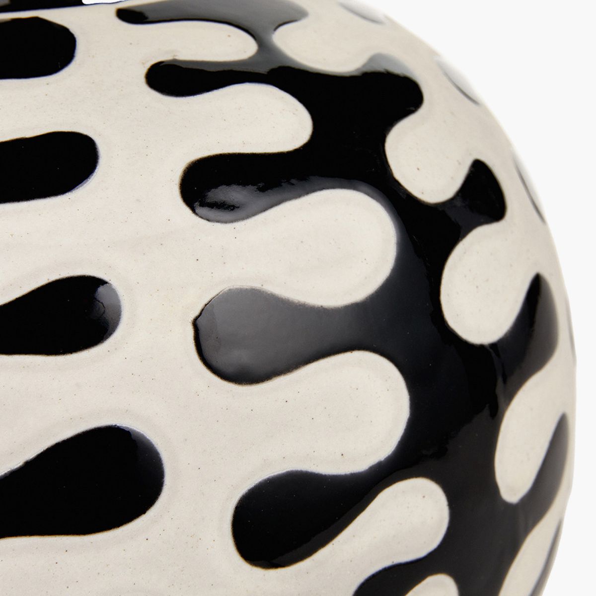Pacific Lifestyle Elkorn Black and White Coral Ceramic Table Lamp Base