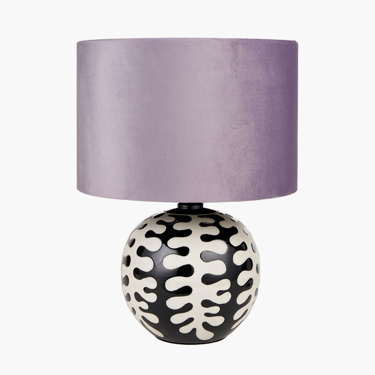 Pacific Lifestyle Elkorn Black and White Coral Ceramic Table Lamp Base