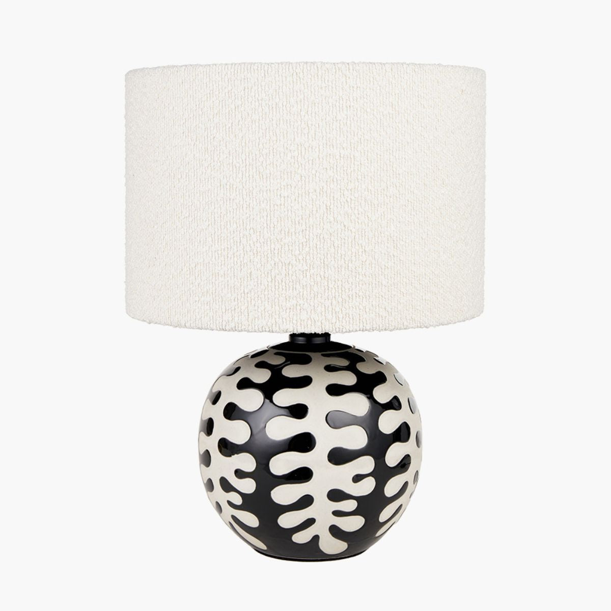 Pacific Lifestyle Elkorn Black and White Coral Ceramic Table Lamp Base
