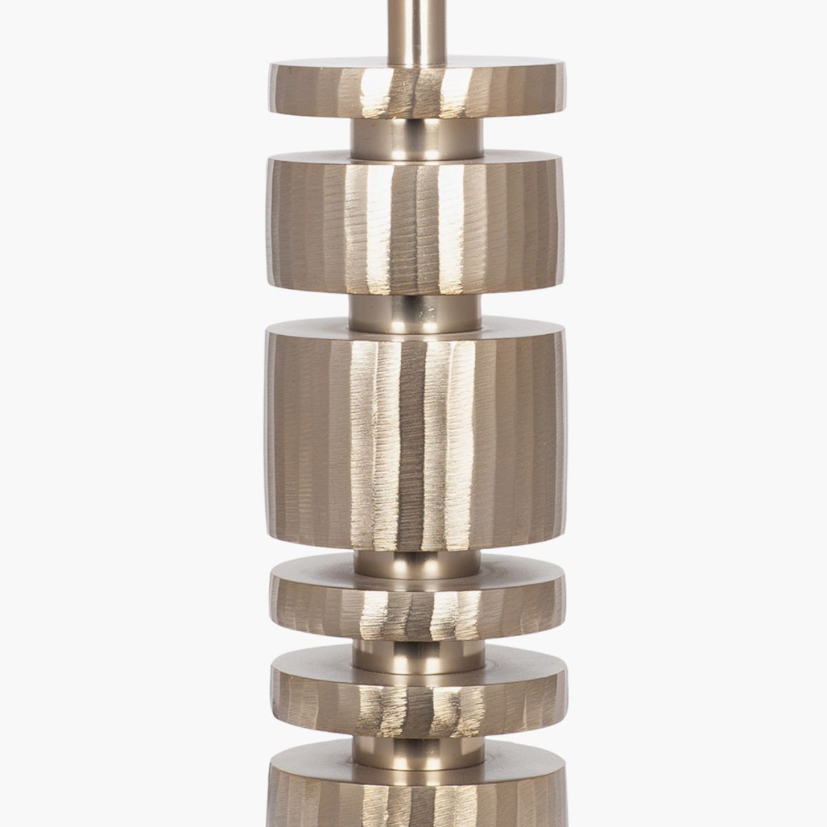 Pacific Lifestyle Elon Champagne Gold Metal Stacked Cylinder Table Lamp Base