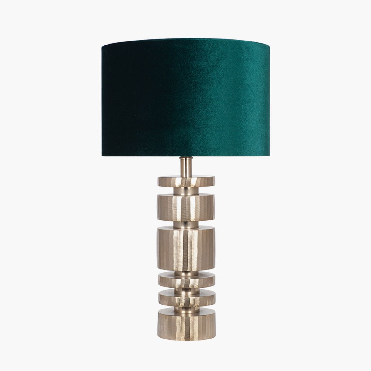 Pacific Lifestyle Elon Champagne Gold Metal Stacked Cylinder Table Lamp Base