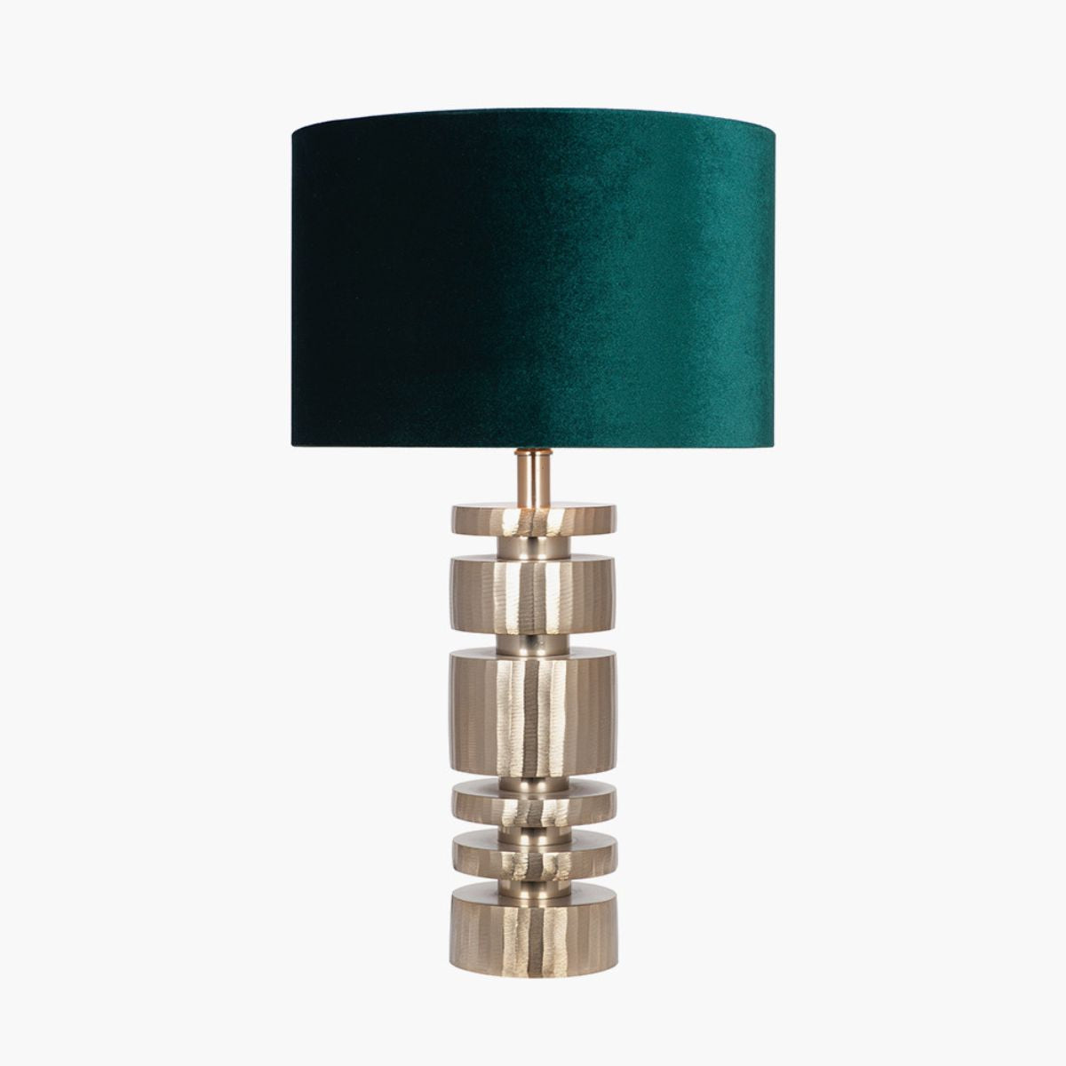 Pacific Lifestyle Elon Champagne Gold Metal Stacked Cylinder Table Lamp Base