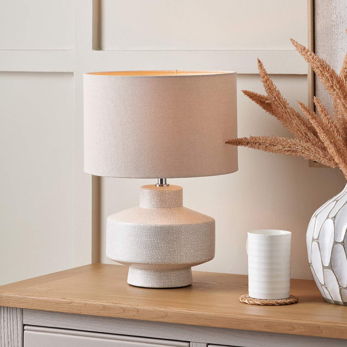 Pacific Lifestyle Elure Crackle Effect Table Lamp