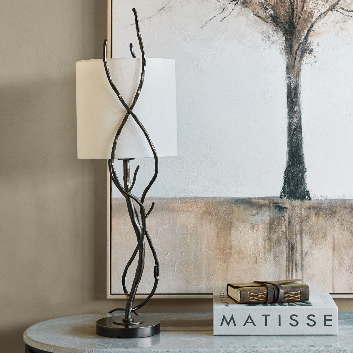 Libra Interiors Ember Iron Table Lamp 70cm