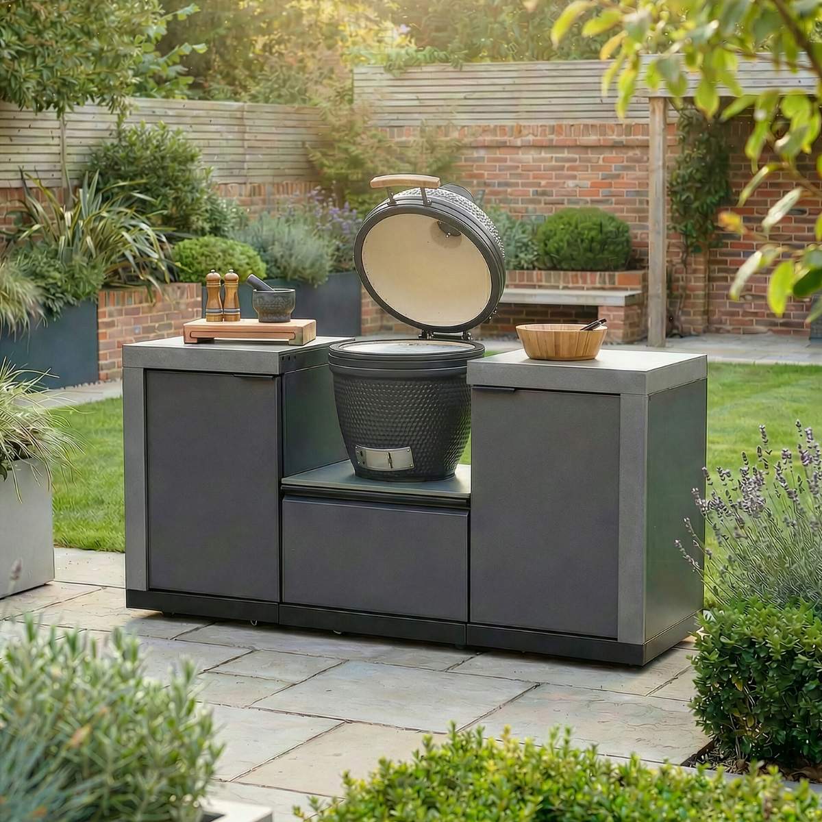 Maze - Ember Small Linear Outdoor Kitchen Kamado Set