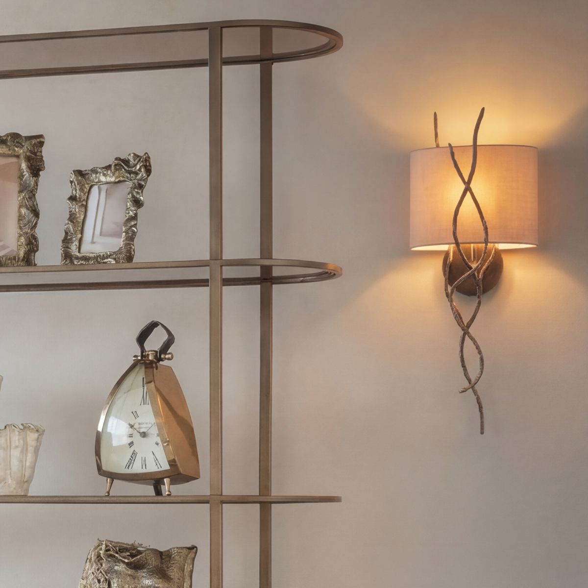 Libra Interiors Ember set of 2 Iron Wall Lights