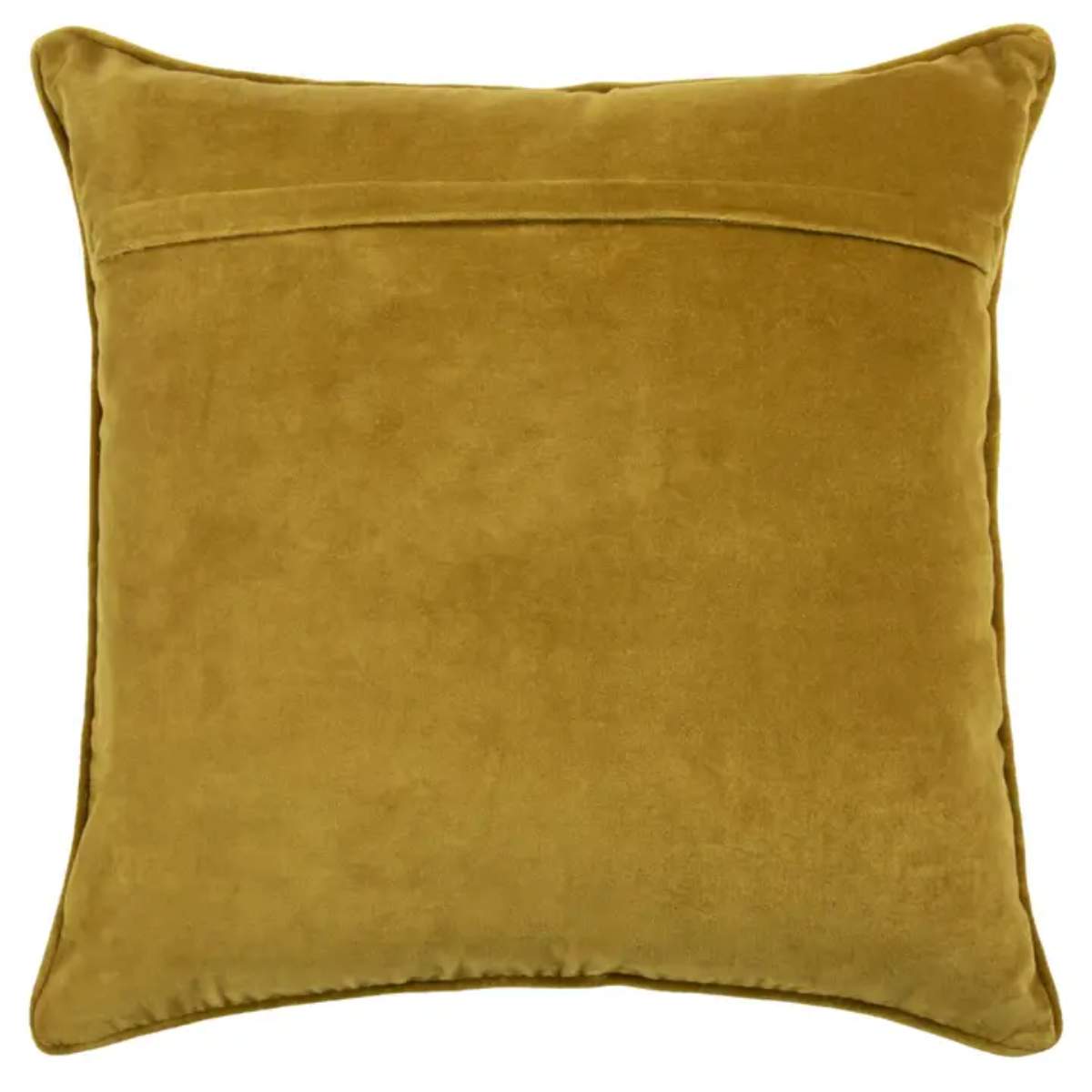 Faire Herb Embroidered Cushion Mustard