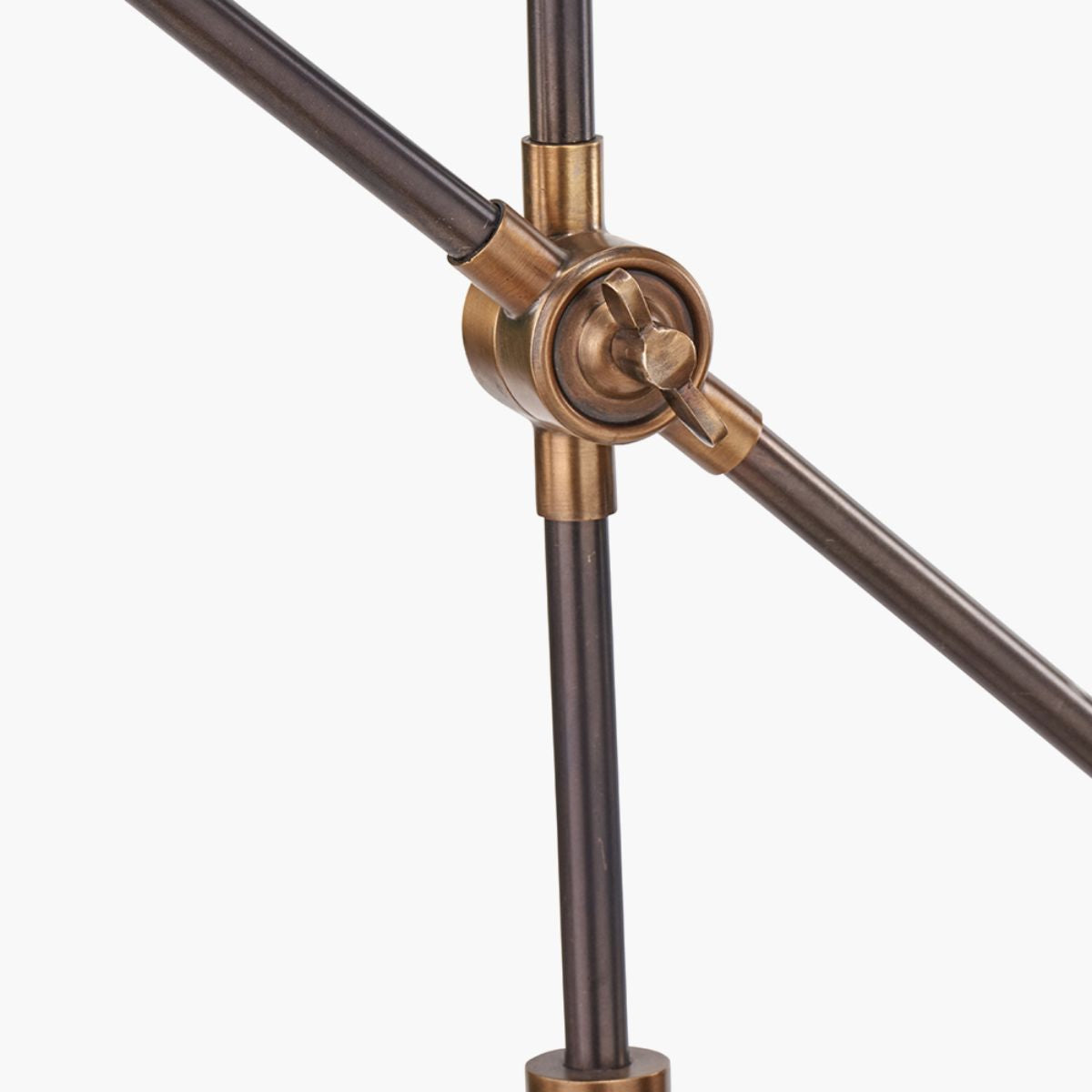Pacific Lifestyle Emiliano Antique Bronze and Antique Brass Adjustable Task Floor Lamp