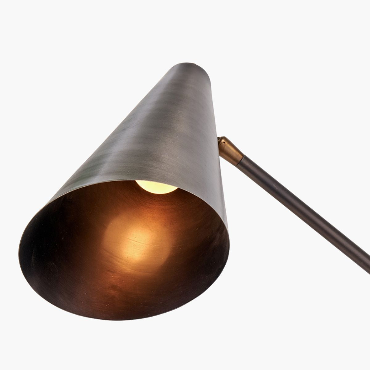 Pacific Lifestyle Emiliano Antique Bronze and Antique Brass Adjustable Task Floor Lamp