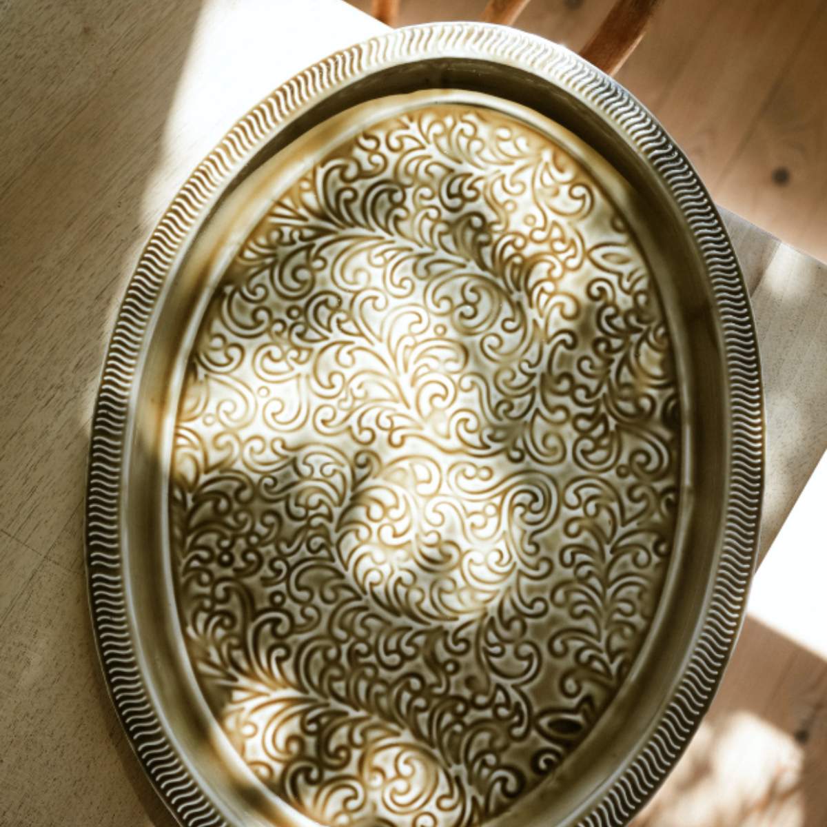 Morgan Wright Enamel Platter Oval