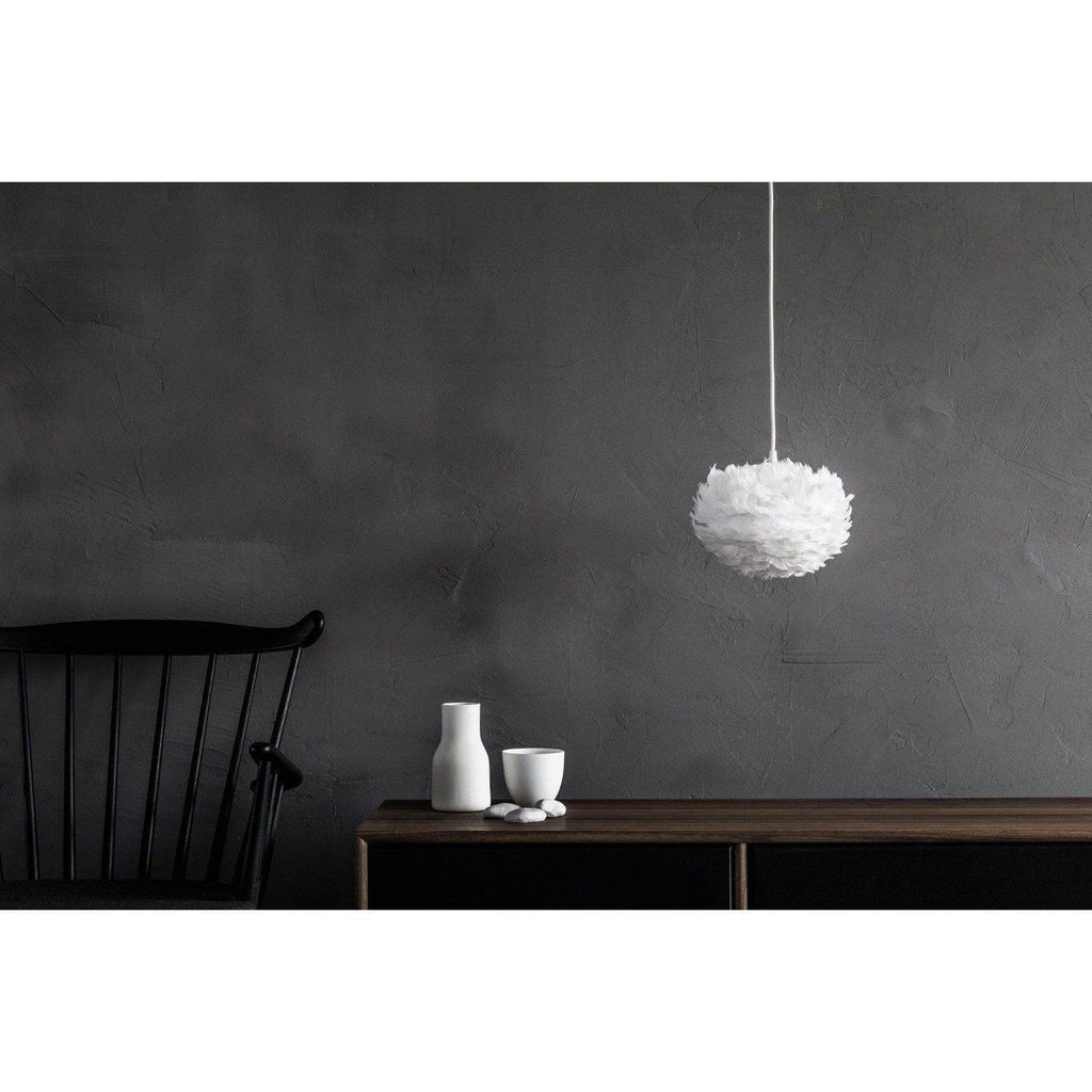 Eos Micro Feather Lamp Shade - White 20cm - Umage-Beaumonde