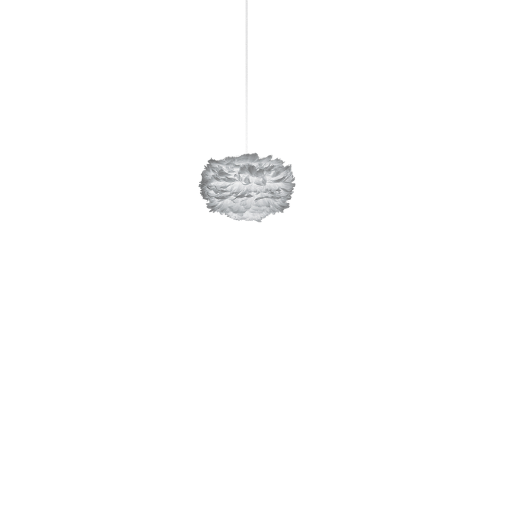 Eos Mini Feather Lamp Shade Light Grey 35cm-Beaumonde