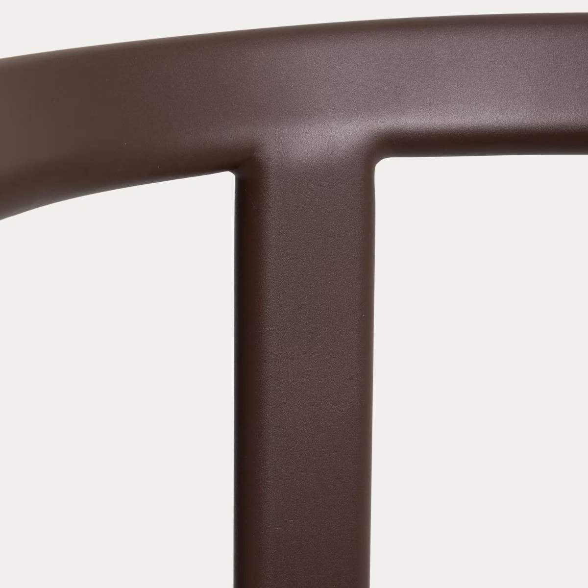 Kave Home Erice stool in aluminium and ecru rope cord 75cm
