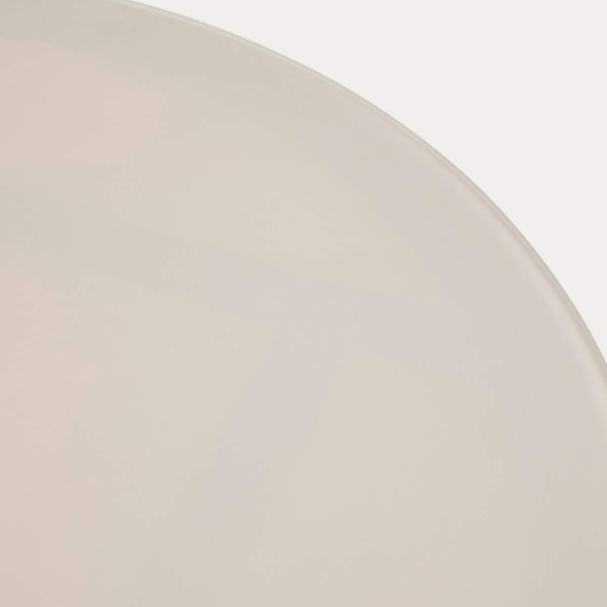 Kave Home Erice oval table in aluminium and ecru tempered glass 230 x 100 cm