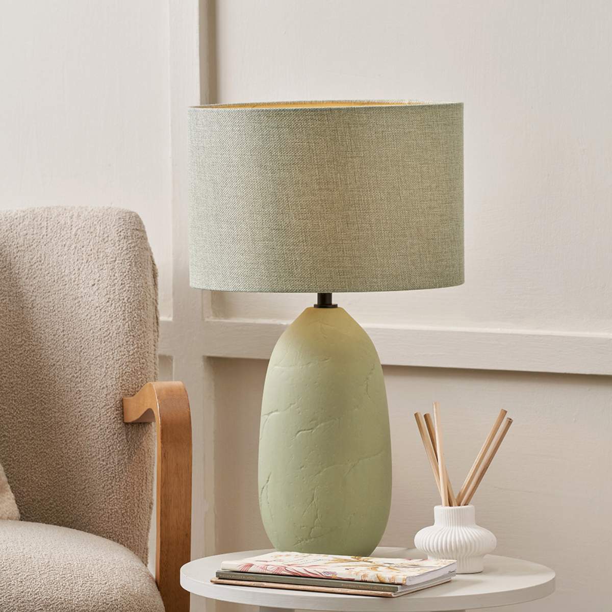 Pacific Lifestyle Erika Vintage Textured Ceramic Table Lamp