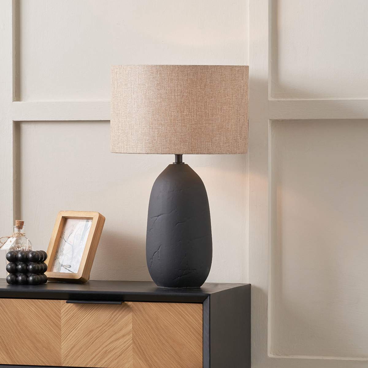 Pacific Lifestyle Erika Vintage Textured Ceramic Table Lamp