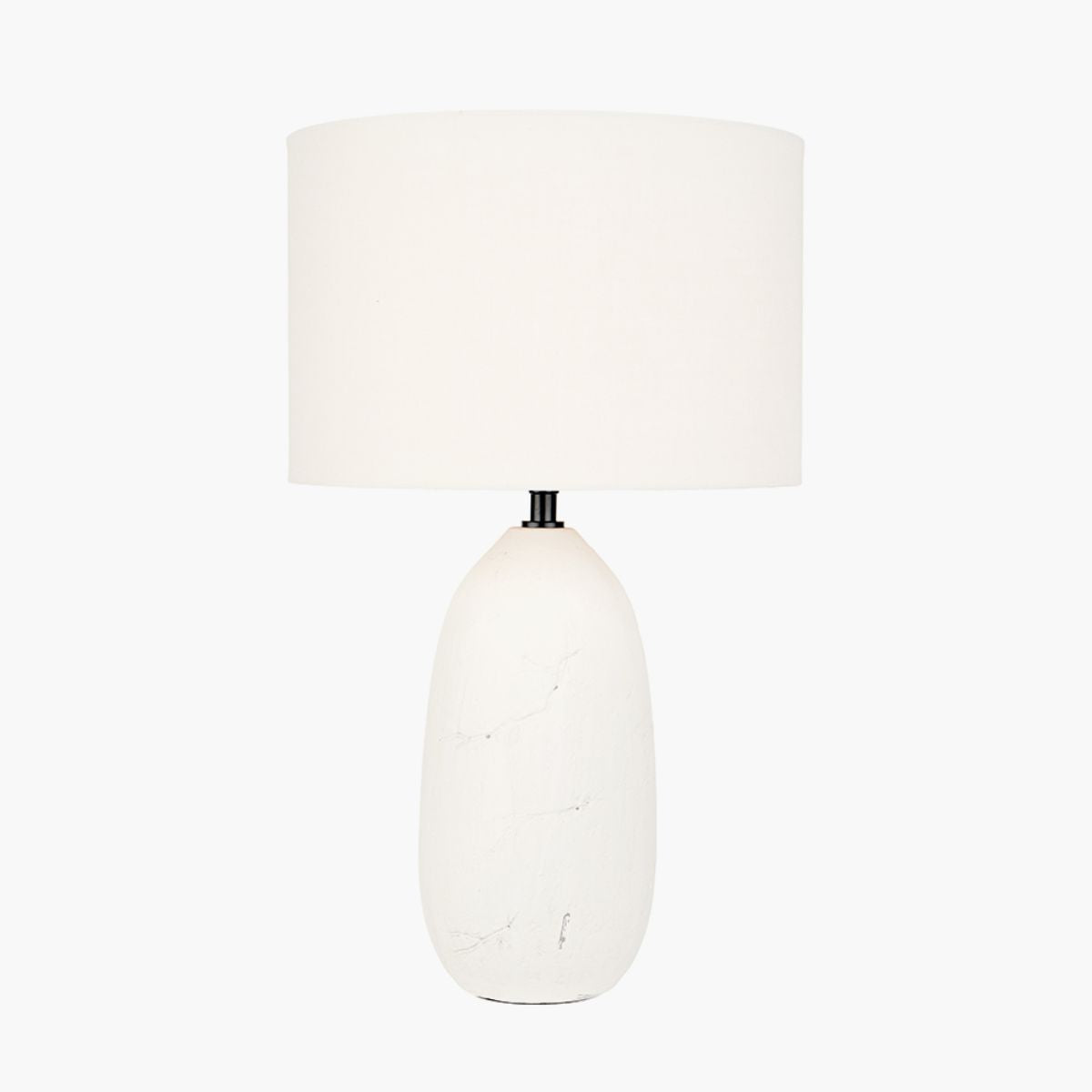 Pacific Lifestyle Erika White Vintage Textured Ceramic Table Lamp