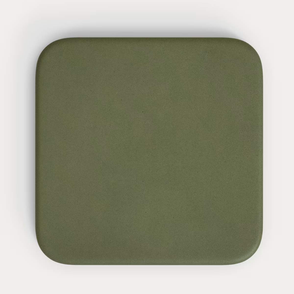 Kave Home Esilda outdoor table with green cement top 70x70cm and green steel base Ø55x72cm