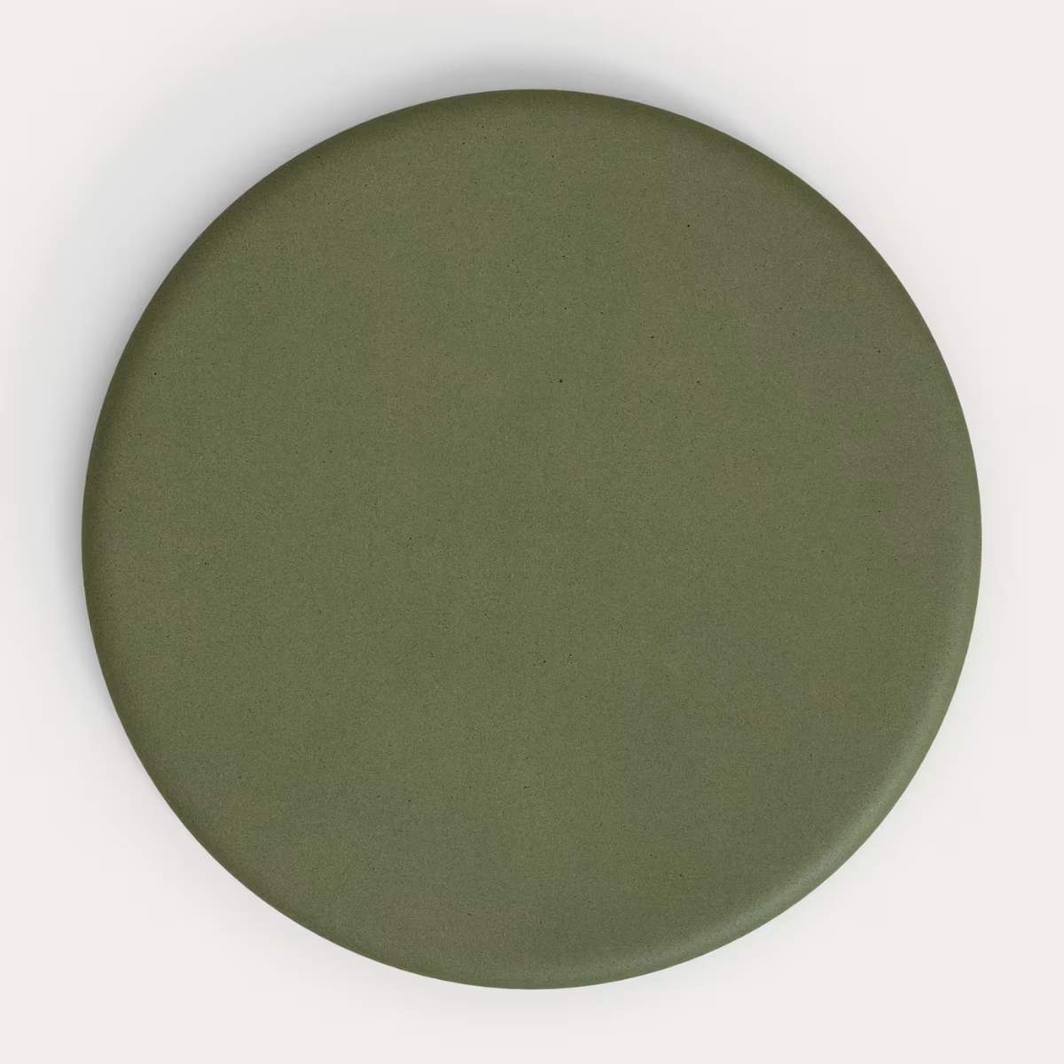 Kave Home Esilda outdoor round table with green cement top Ø70cm and green steel base Ø42x45cm