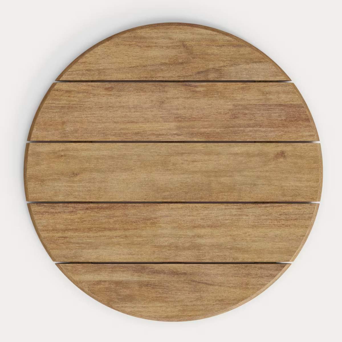 Kave Home Esilda outdoor tall round table with FSC 100% acacia top Ø80cm and green steel base Ø55x96cm