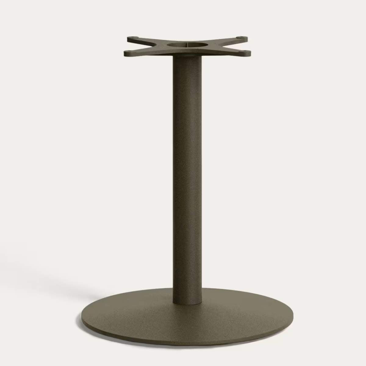Kave Home Esilda outdoor round table with FSC 100% acacia top Ø80cm and green steel base Ø55x72cm