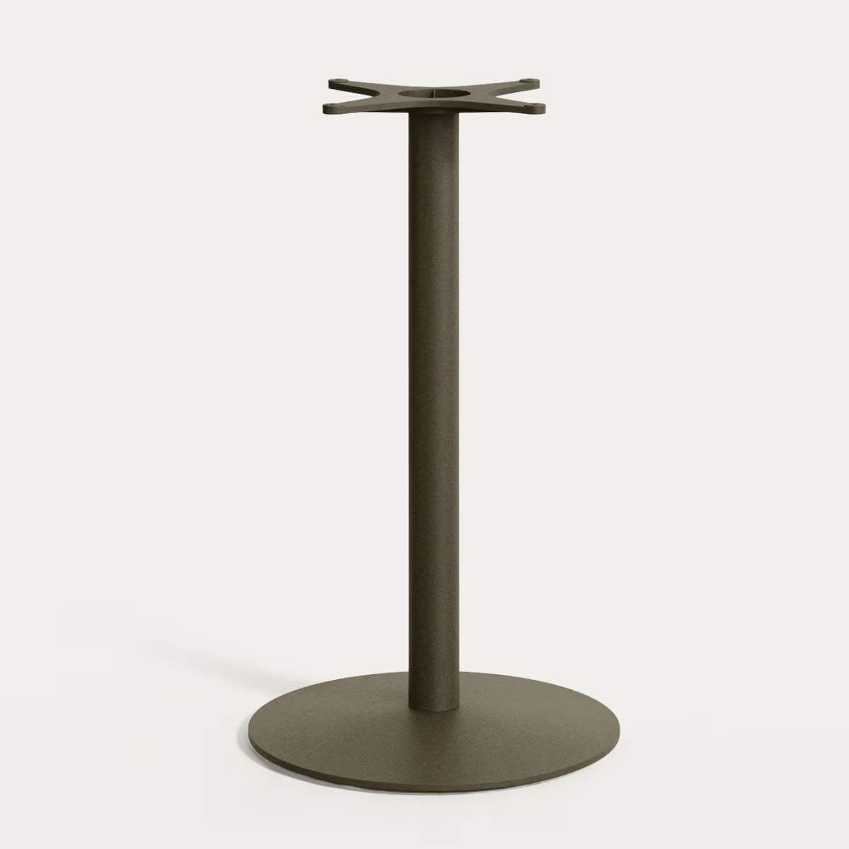 Kave Home Esilda outdoor tall table with green cement top 70x70cm and green steel base Ø55x96cm