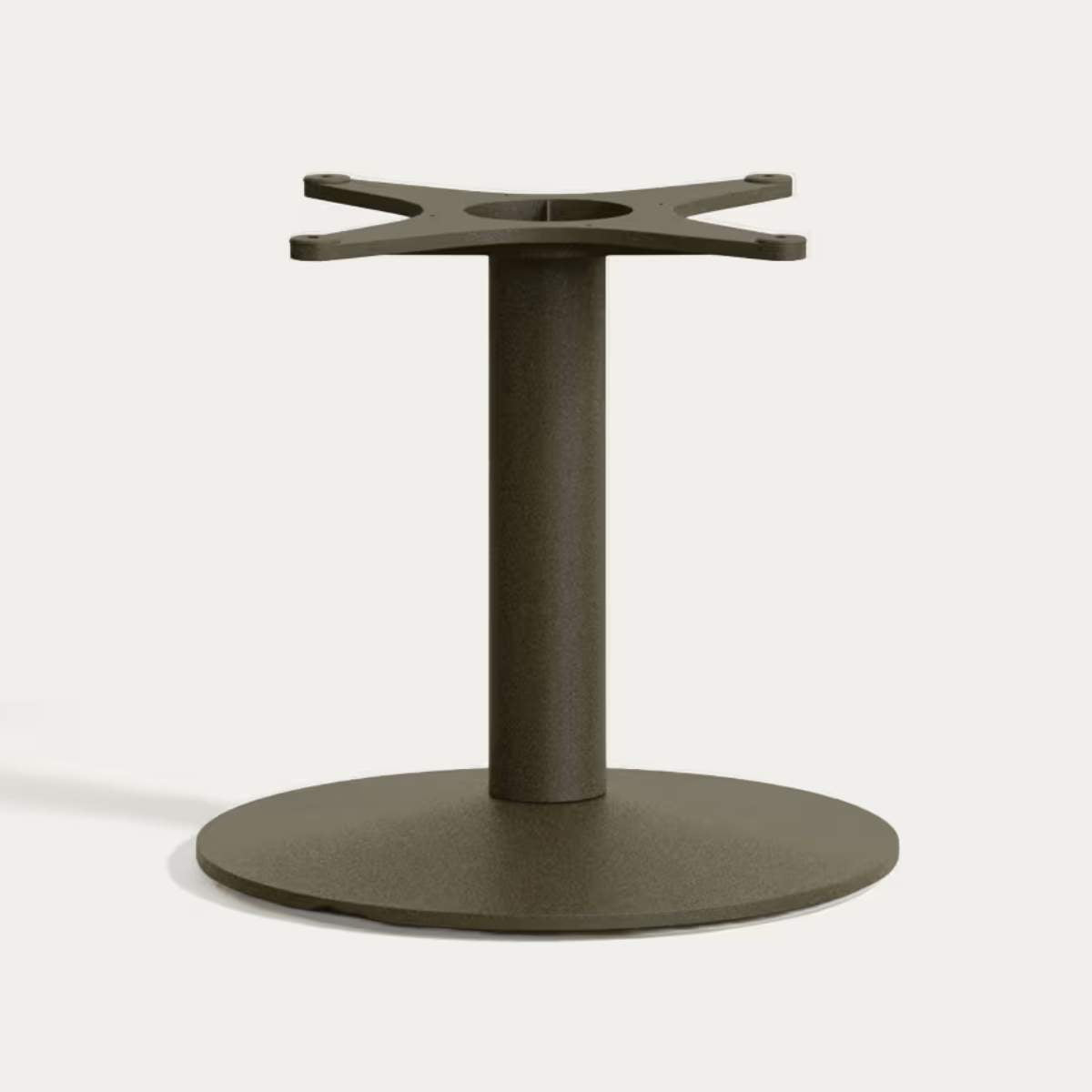 Kave Home Esilda outdoor table with green cement top 70x70cm and green steel base Ø42x45cm