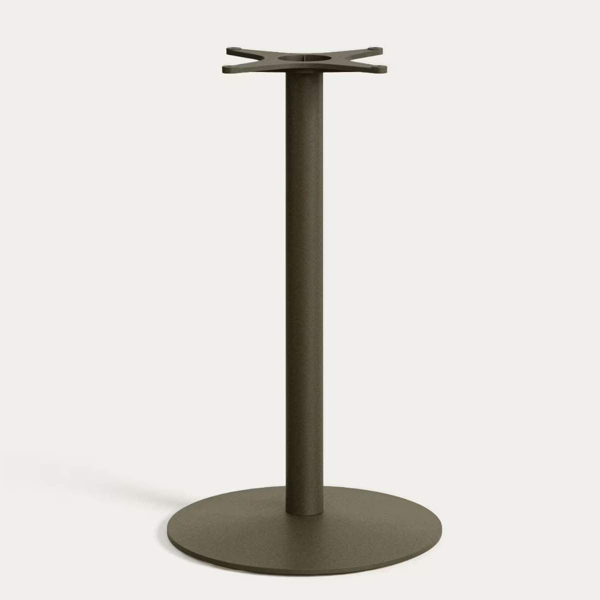 Kave Home Esilda outdoor tall table with FSC 100% acacia top 80x80cm and green steel base Ø55x96cm