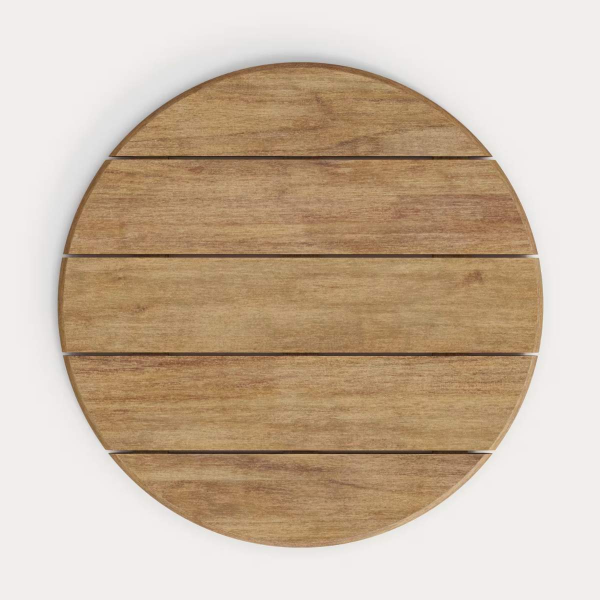 Kave Home Esilda outdoor round table with FSC 100% acacia top Ø80cm and green steel base Ø55x72cm