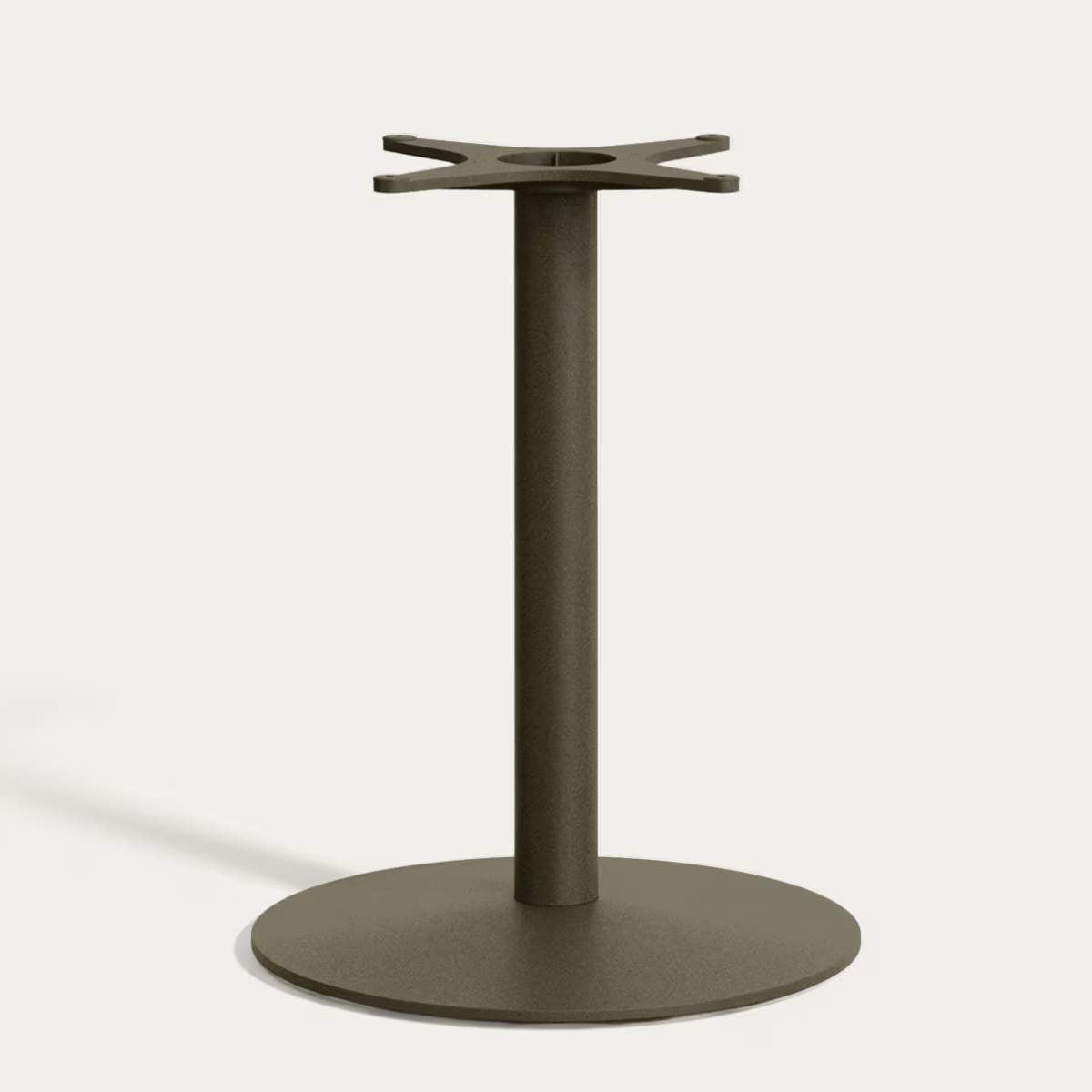 Kave Home Esilda outdoor table with green cement top 70x70cm and green steel base Ø55x72cm