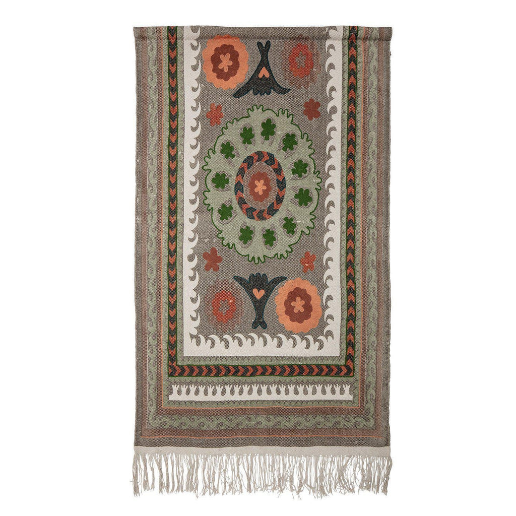 Esme Wall Decor Tapestry - Green - Bloomingville-Beaumonde