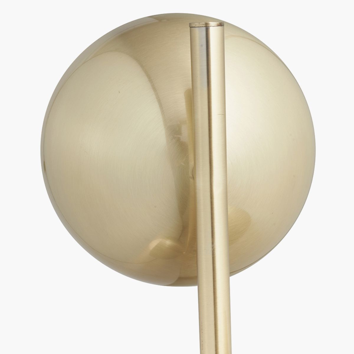 Pacific Lifestyle Estelle Brushed Brass Metal and White Orb Dome Floor Lamp