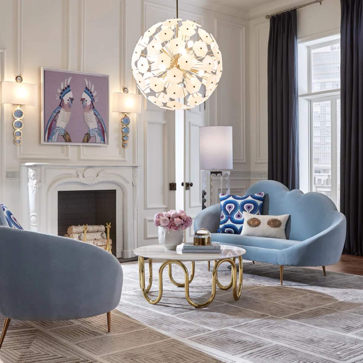 Jonathan Adler Ether 69.5" Cloud Settee
