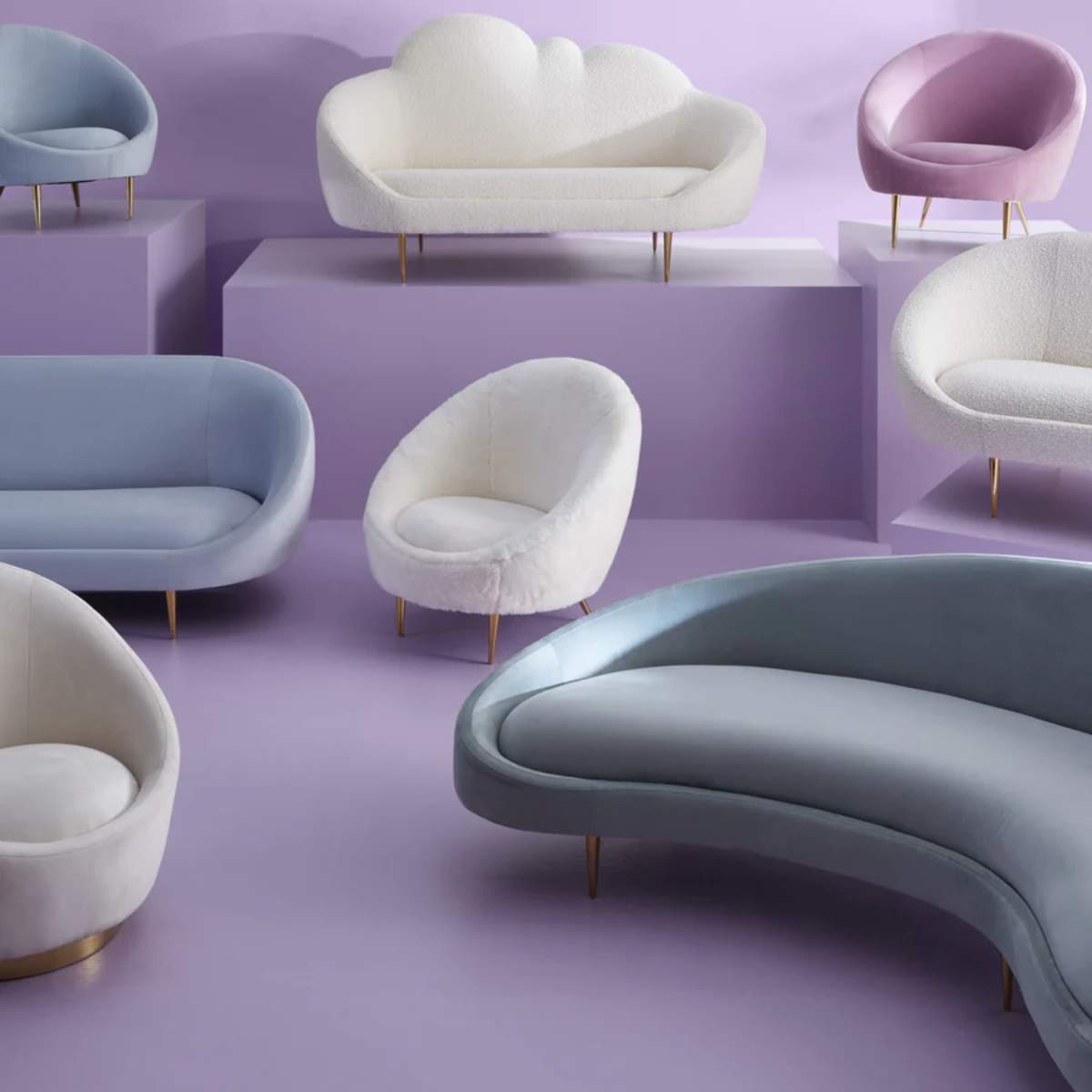 Jonathan Adler Ether 69.5" Cloud Settee