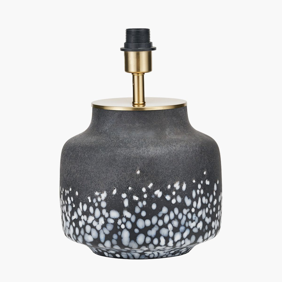Pacific Lifestyle Etna Black and White Glass Table Lamp Base