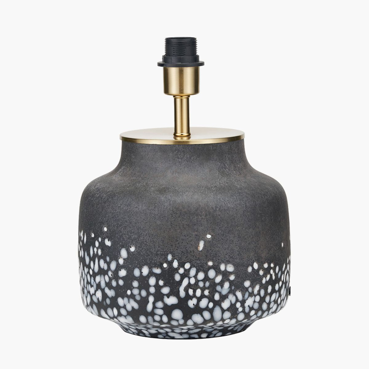 Pacific Lifestyle Etna Black and White Glass Table Lamp Base