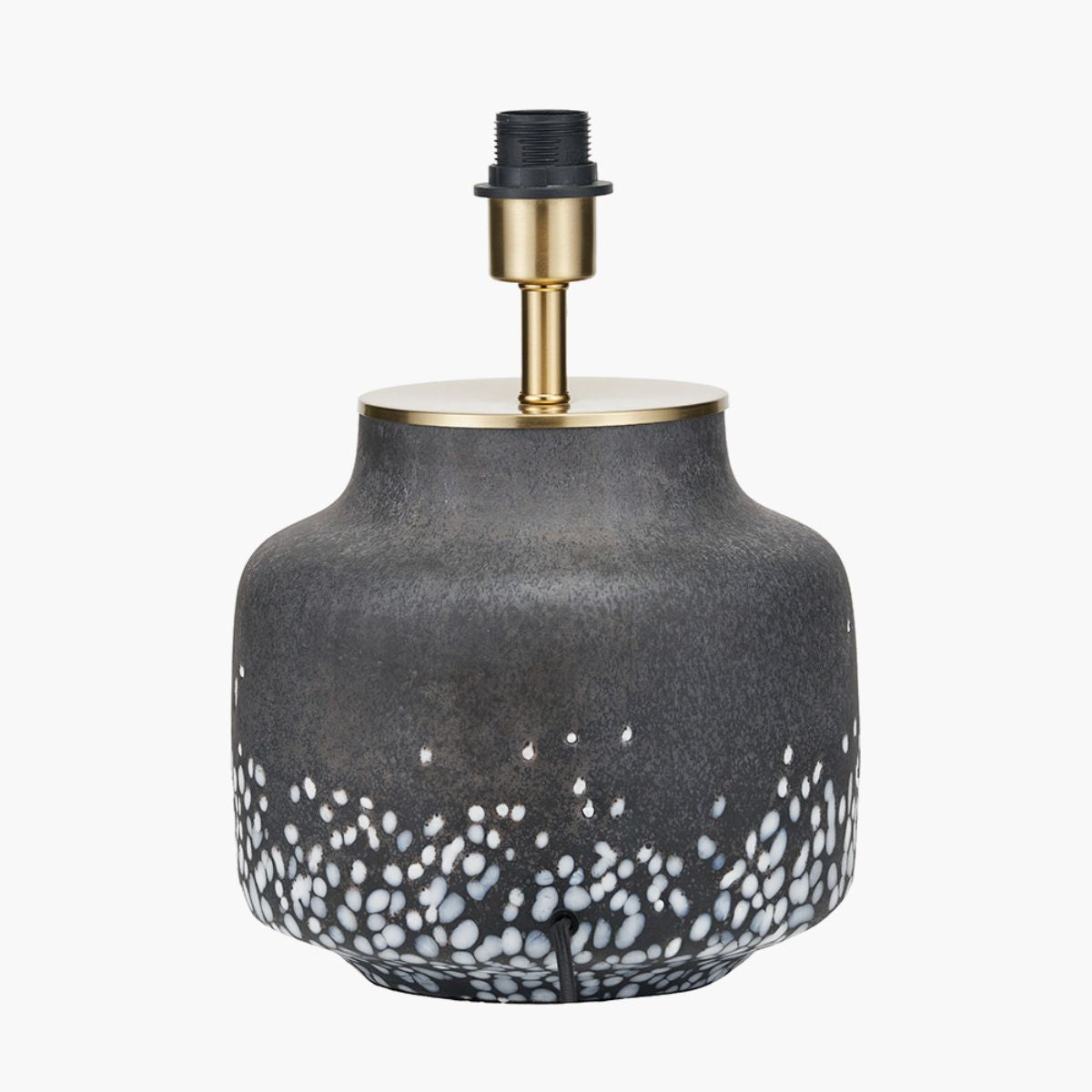 Pacific Lifestyle Etna Black and White Glass Table Lamp Base