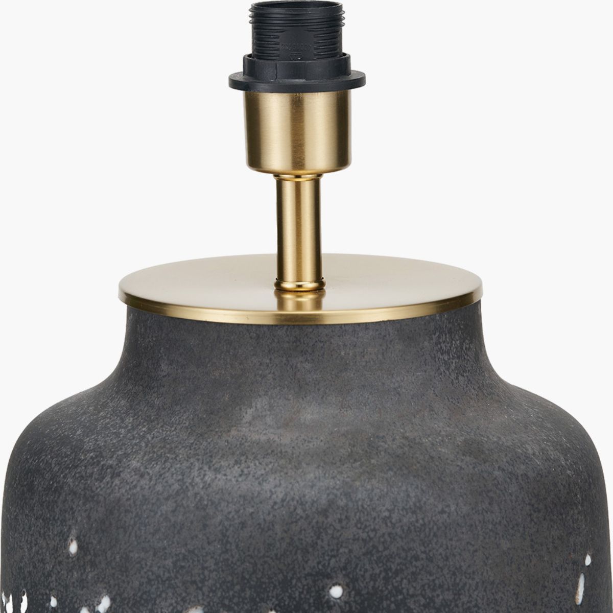 Pacific Lifestyle Etna Black and White Glass Table Lamp Base