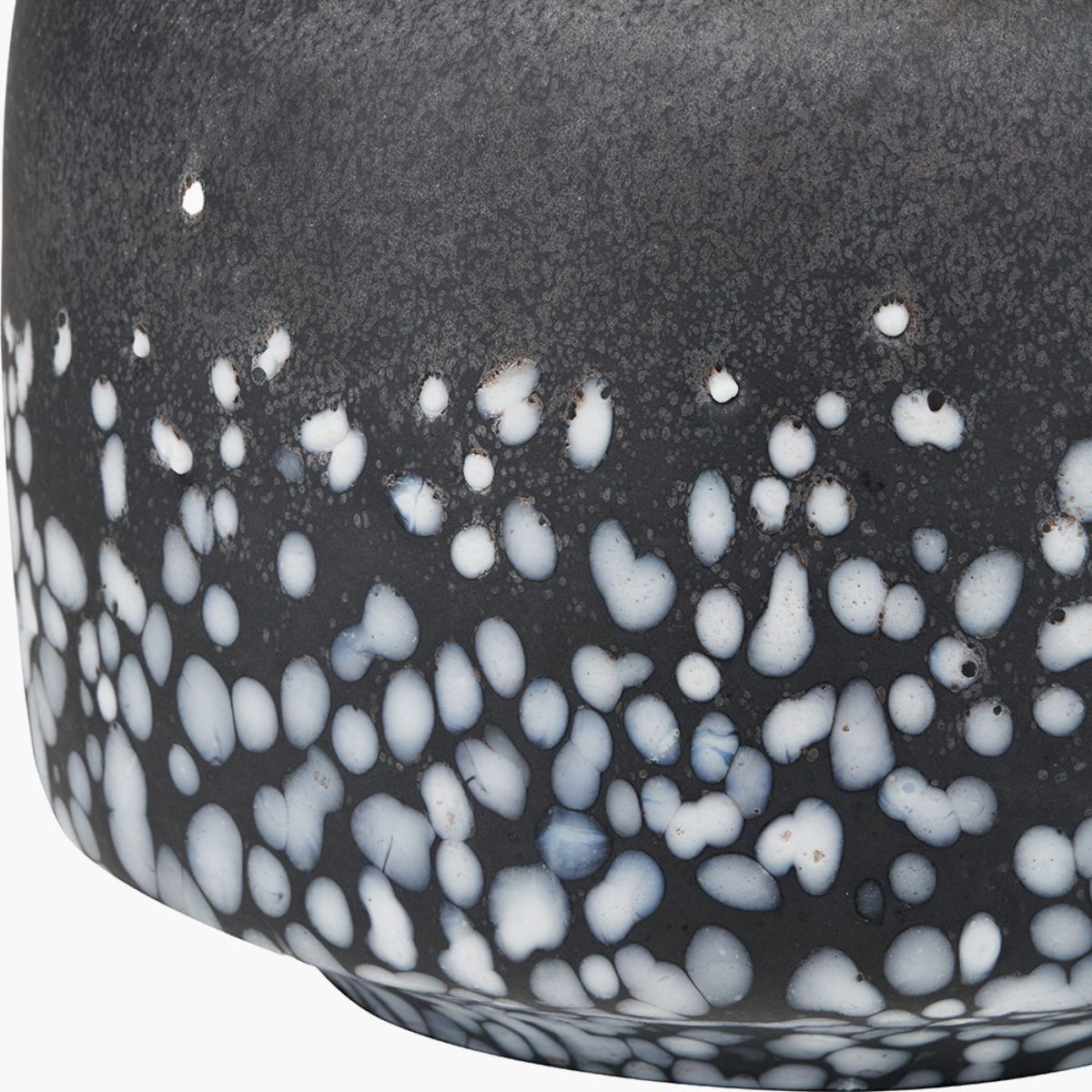 Pacific Lifestyle Etna Black and White Glass Table Lamp Base