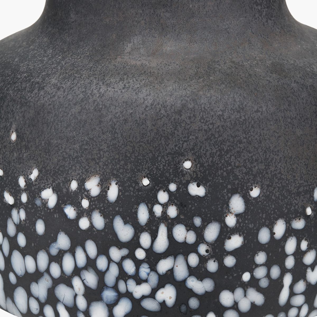 Pacific Lifestyle Etna Black and White Glass Table Lamp Base