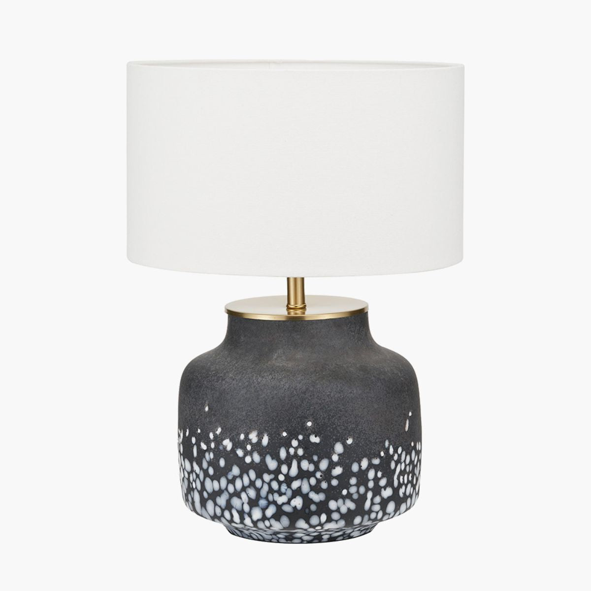 Pacific Lifestyle Etna Black and White Glass Table Lamp Base