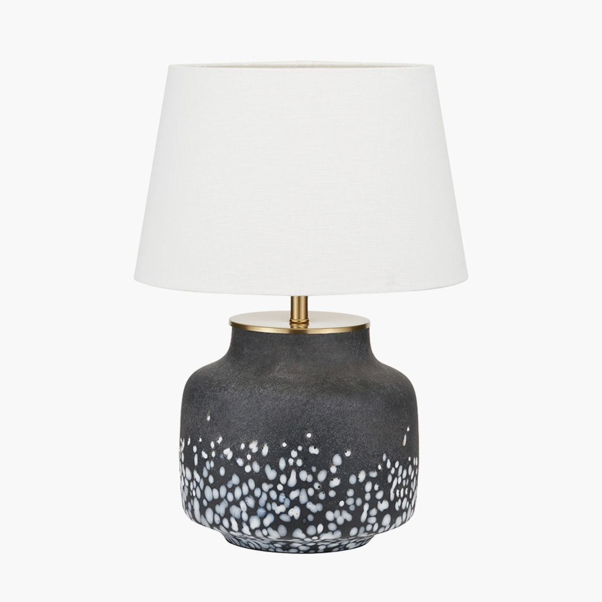 Pacific Lifestyle Etna Black and White Glass Table Lamp Base