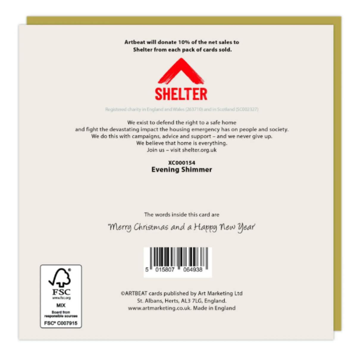 Artbeat Evening Shimmer Christmas Cards 48pk