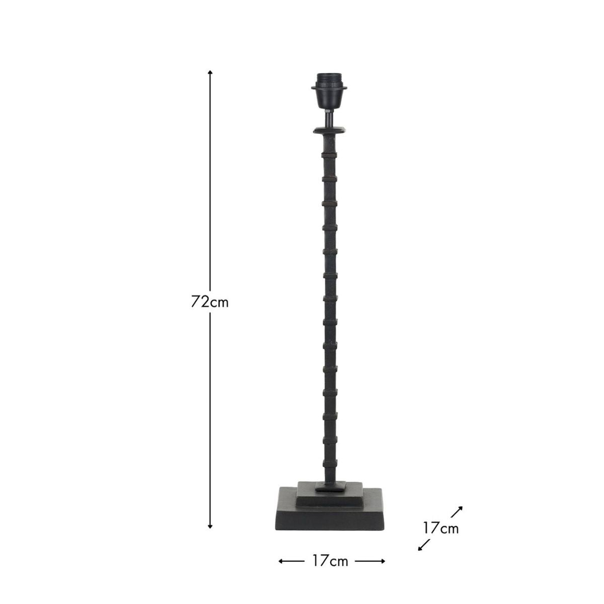 Pacific Lifestyle Everett Ribbed Metal Stick Table Lamp Base