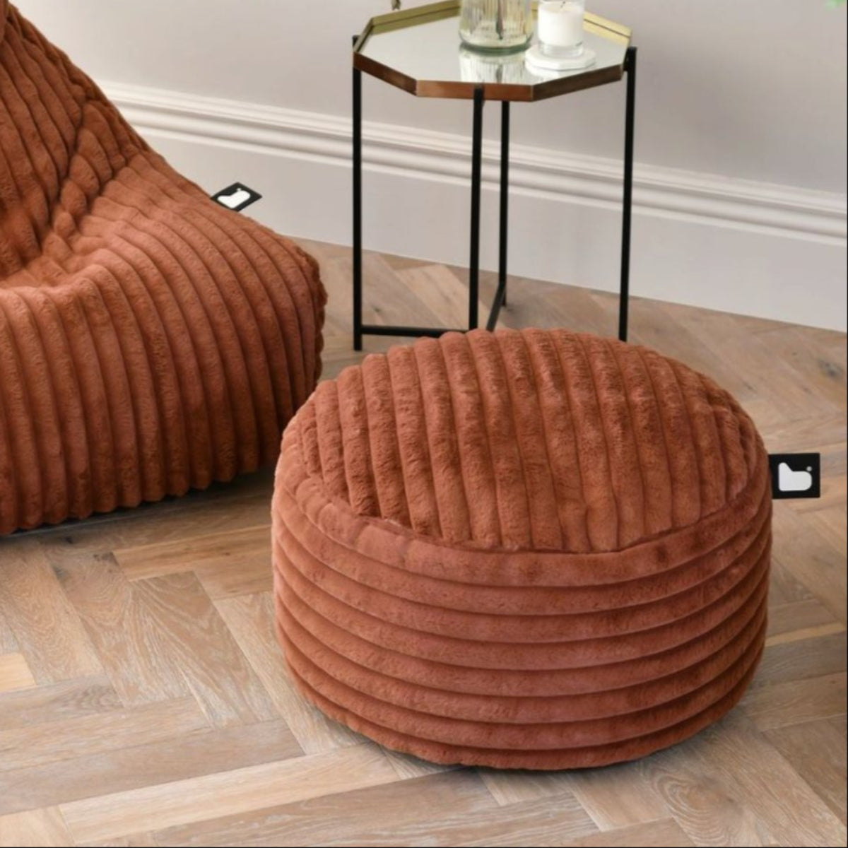 Extreme Lounging B-Poufe Cord Indoor Poufe Amber